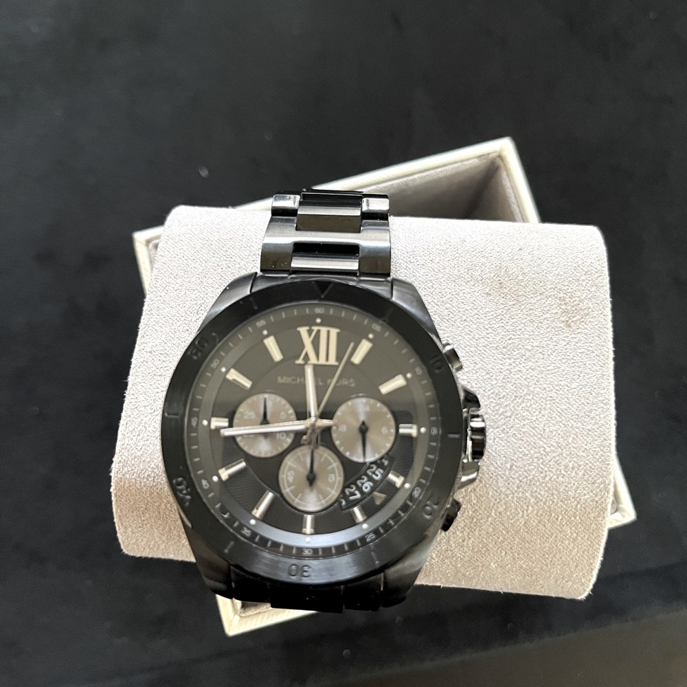 Michael Kors Oversized Brecken Black-Tone Watch